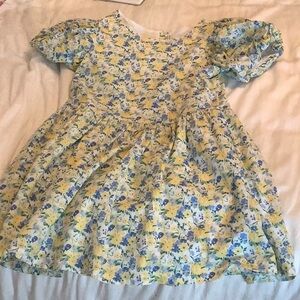 Janie and Jack Floral Dress with Puff Sleeves